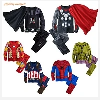 Детские флисовые комплекты одежды для мальчиков, хлопковый спортивный костюм, детский модный костюм с рисунком Человека-паука, Детская летняя одежда