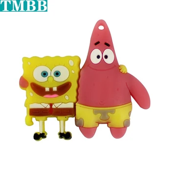 

10PCS Cartoon USB Flash Drive Spongebob Squarepants Memoria Usb 4GB 8GB 16GB 32GB 64GB 128GB Usb Flash USB 2.0 Pen drive U Disk