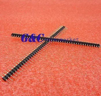 

10PCS Single Row 40Pin 2.54mm Round Male Pin Header gold plated machined