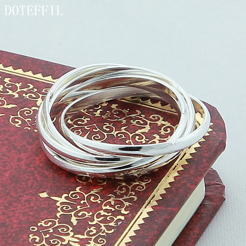 Кольцо DOTEFFIL из стерлингового серебра 925 пробы с пятикольцевой катушкой для