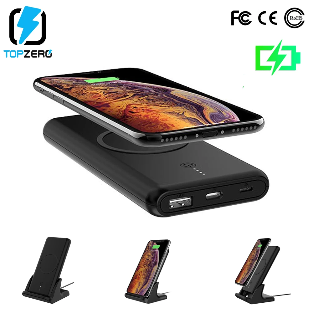 

10000mAh QI Wireless Charger Power Bank For iPhone Type C External Battery USB Fast Charging Powerbank For Sumsang Huawei Xiaomi