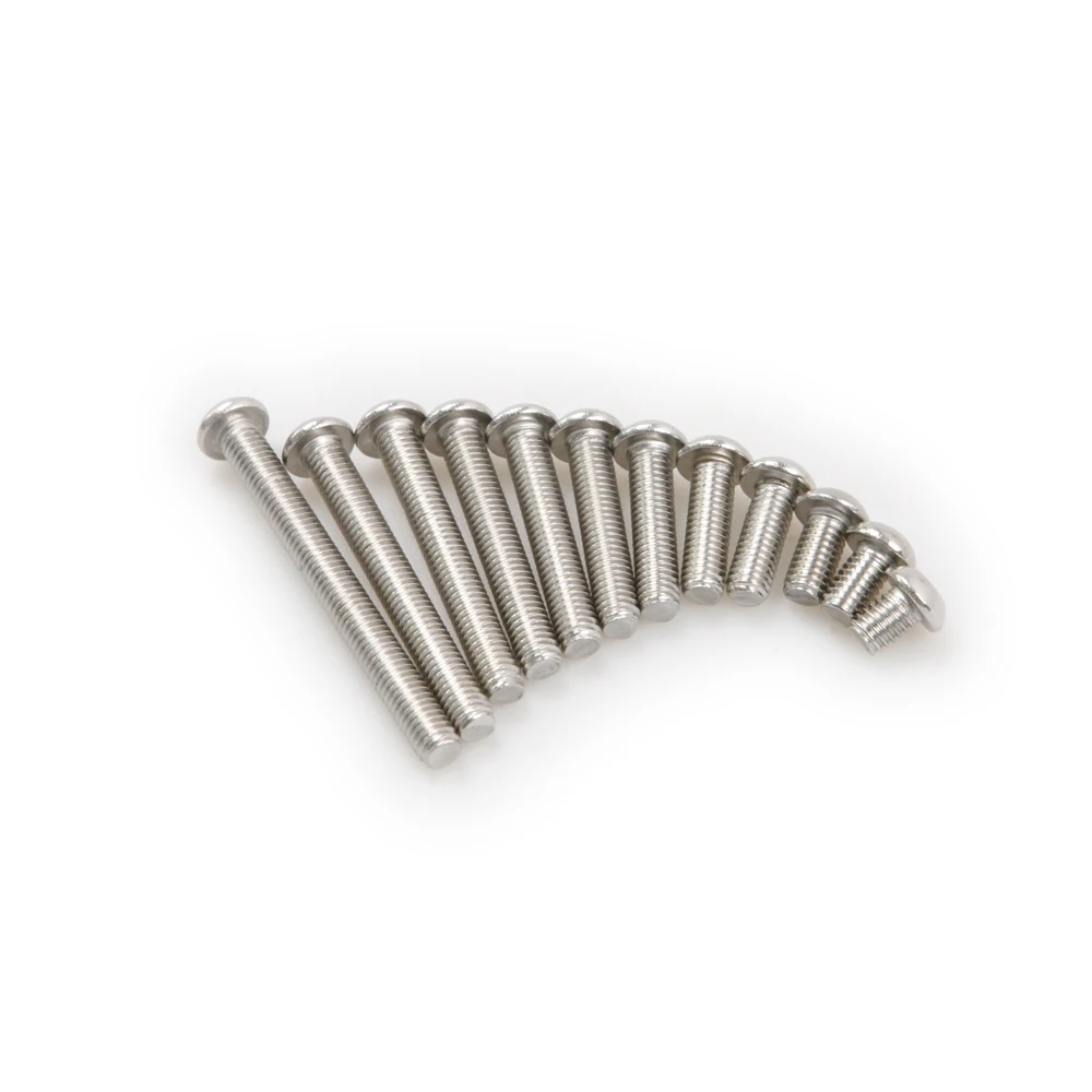 

1PC M6 Button Head Allen Bolt A2/70 Stainless Steel Hexagon Socket Cap Screws Kit M6*8/10/12/16/20/25/30/35/40/45/50/60mm