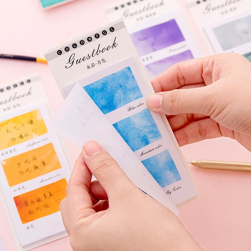 

8 pcs colorful wedding guest book fashion simple post-it notes tough easy to write message in family classroom to mom teacher