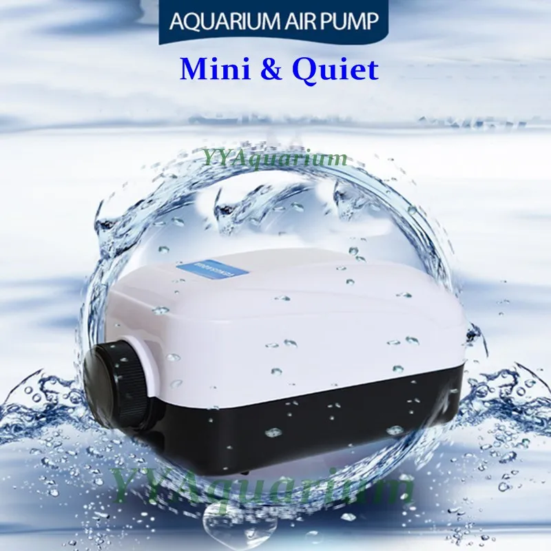 

Fish Tank Silent Air pump 220V Aquarium Adjustable Air compressor Oxygen CO2 O2 Air controller 7PCS Tube Valve bubble stone set
