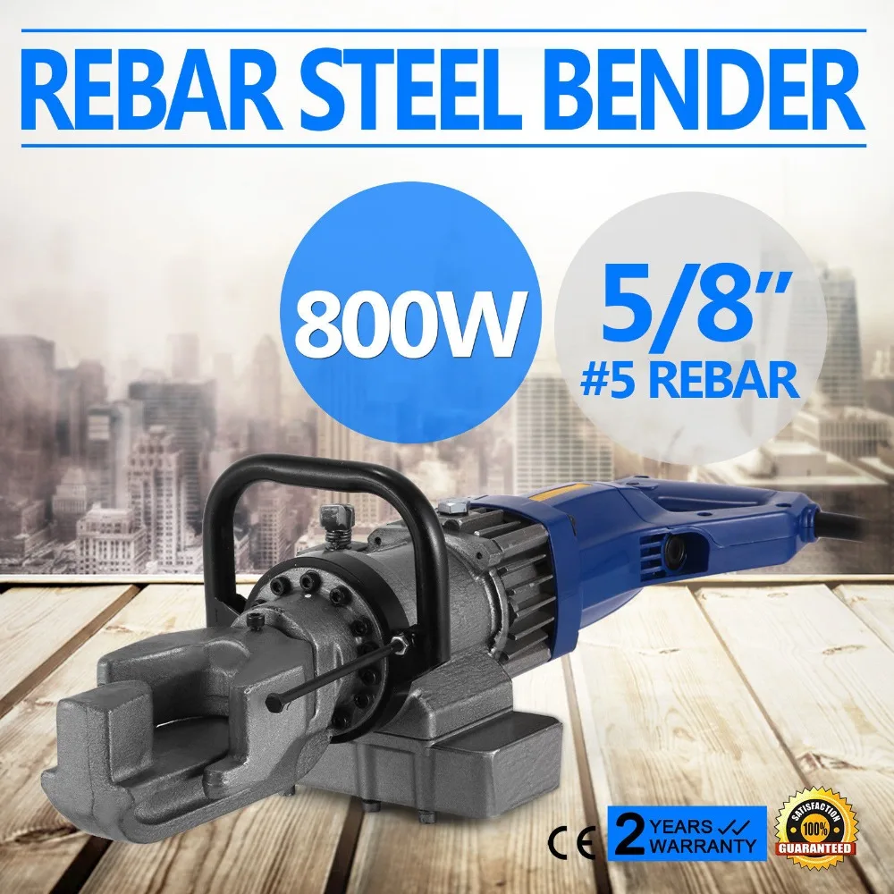 

800W Electric Rebar Bender 5/8" 16mm Hydraulic Electric Hand Held Rebar Bender Machine for Bending Steel Rope