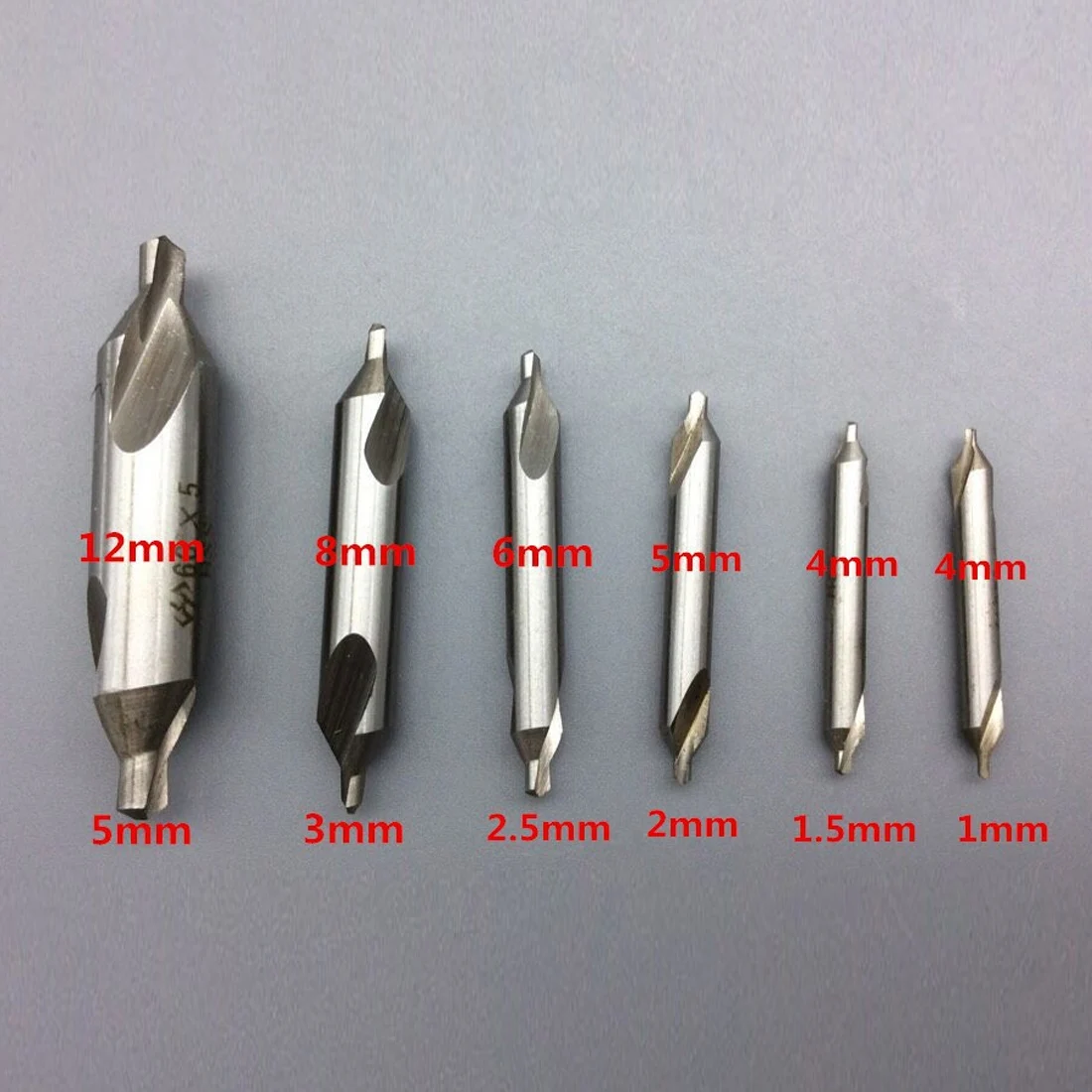 1pc  HSS High Speed Steel Center Drill Bits Set Precision Combined Countersinks Kit 60 Degree Angle 1mm 2mm 3mm 5mm Power Tools