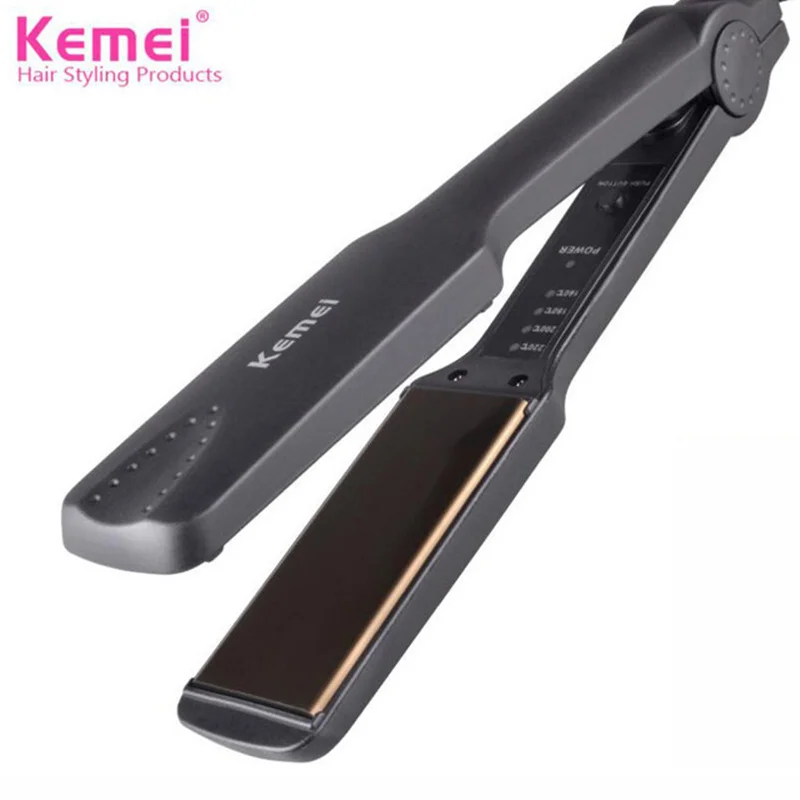 

KEMEI Straightening Irons Fast Warm-up Thermal Performance Professional Tourmaline Ceramic Heating Plate Hair Straightener D45