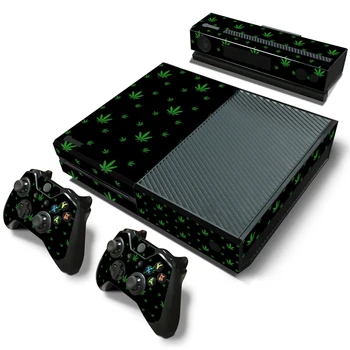

free drop shipping New for Weed Leaves design skin stickers for Xboxone Console and Two Controller vinyl decals #TN-Xboxone-0558