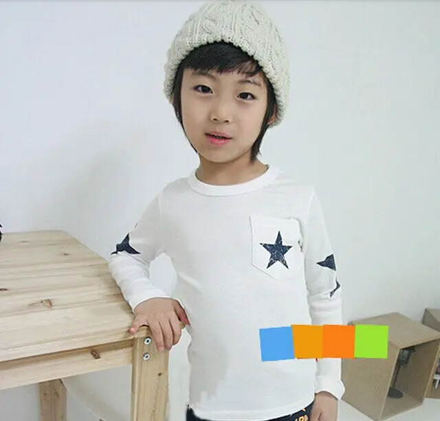 Футболки с длинными рукавами для мальчиков коллекция 2017 года топы из 100% хлопка со
