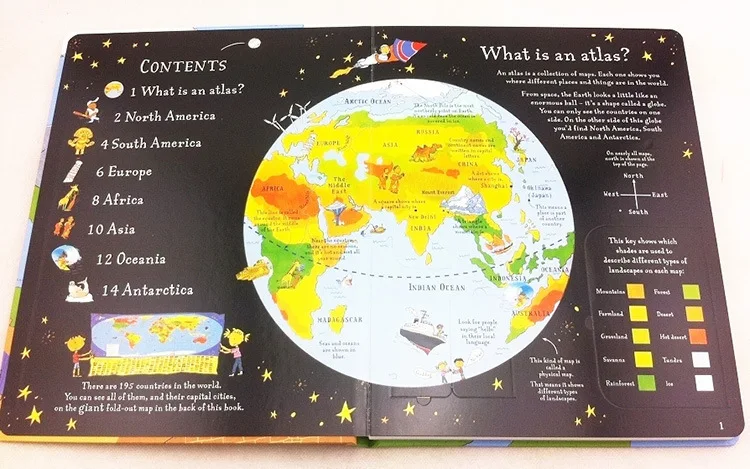 Usborne Lift The Flap Recommend Educational Oxyphylla Picture Atlas Map English Book For Baby And Small Children Gift For Kids English Book Books For Babiesatlas Book Aliexpress