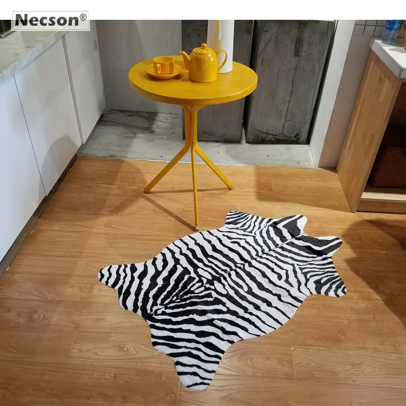 Зебра ковер корова с леопардовым принтом ковер для Гостиная животных искусственного меха ворсинки тонких волос коврик модель фотографии селфи фон K5