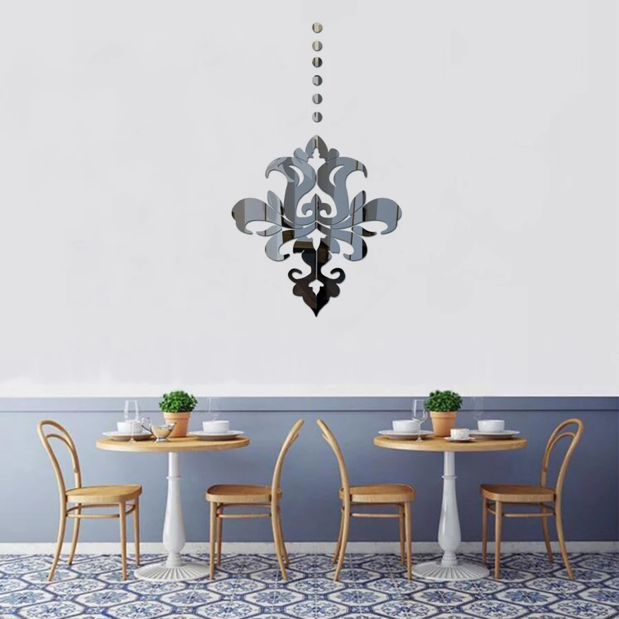 Creative DIY modern Acrylic furniture mirror wall stickers for art living room still life mirror