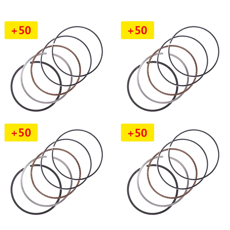 Цилиндр двигателя для мотоциклов деталь поршня кольца диаметр STD Размеры 55 мм+ 25+ 50+, защита от ультрафиолета, 75 для HONDA CB400 CB-1 CBR400 NC23 NC29 VFR400 NC30 VTEC - Цвет: 4 Set add 50