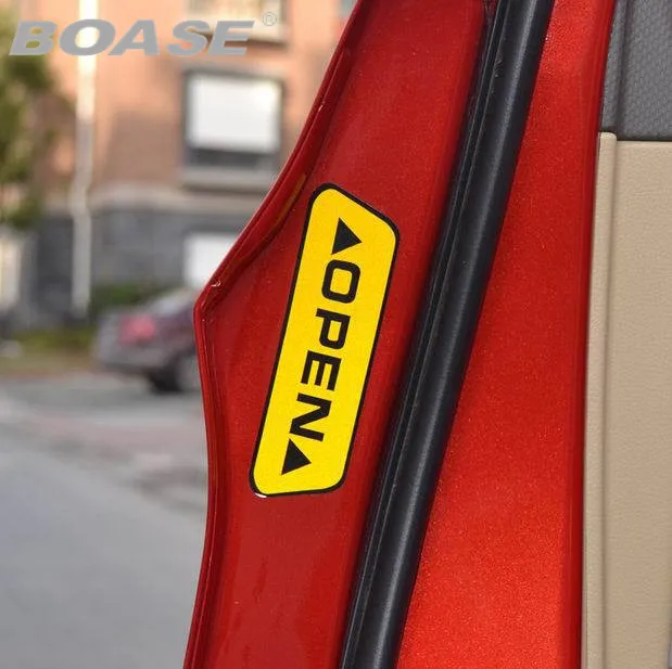 

OPEN car styling warning car stickers affixed to the door to open the door crash safety warning stickers