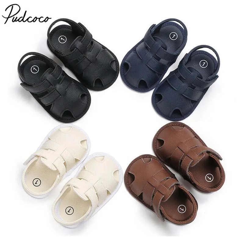 

2019 Brand Toddler Newborn Baby Boy Girl Sandals Soft Sole Shoes Leather Sandles Prewalker Summer Baby Shoes 0-18M