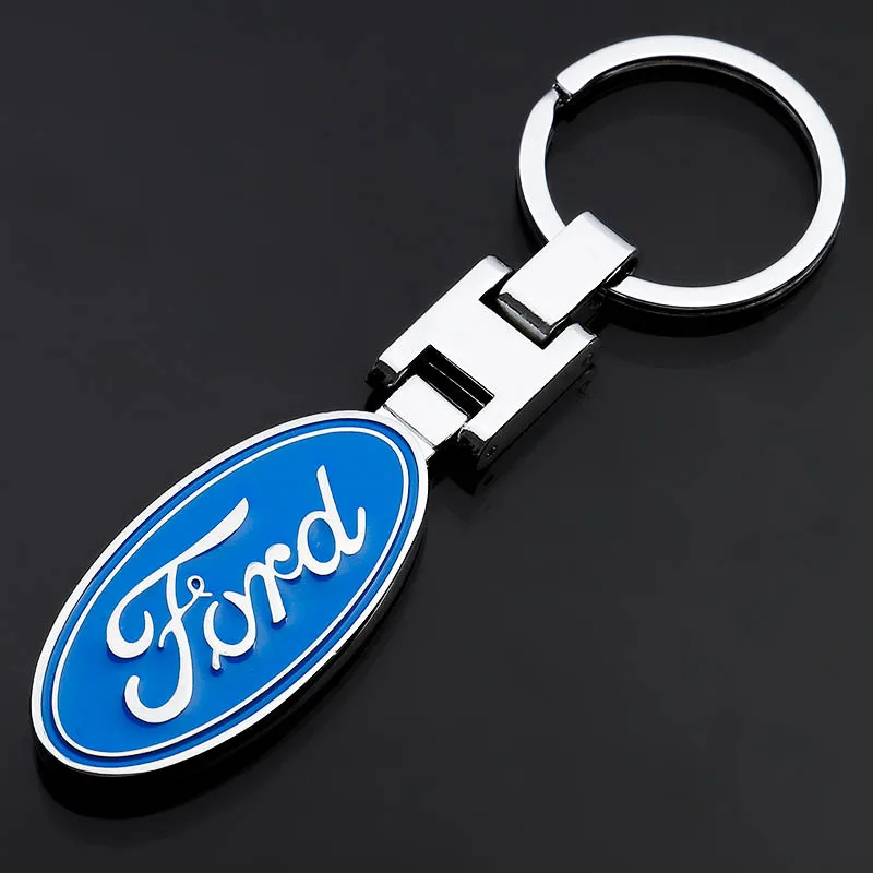 

particular! Double-sided Ford Sign car logo metal keychain advertising waist hanging key ring pendant 4S shop authentic