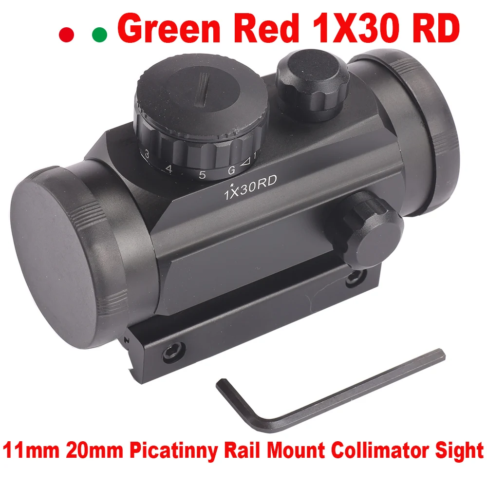 

Tactical Hunting Holographic Sight Red Green Dot Scope 1X30 for Shot Gun Airsoft 20mm Rail Mount Riflescopes Hunting Optics