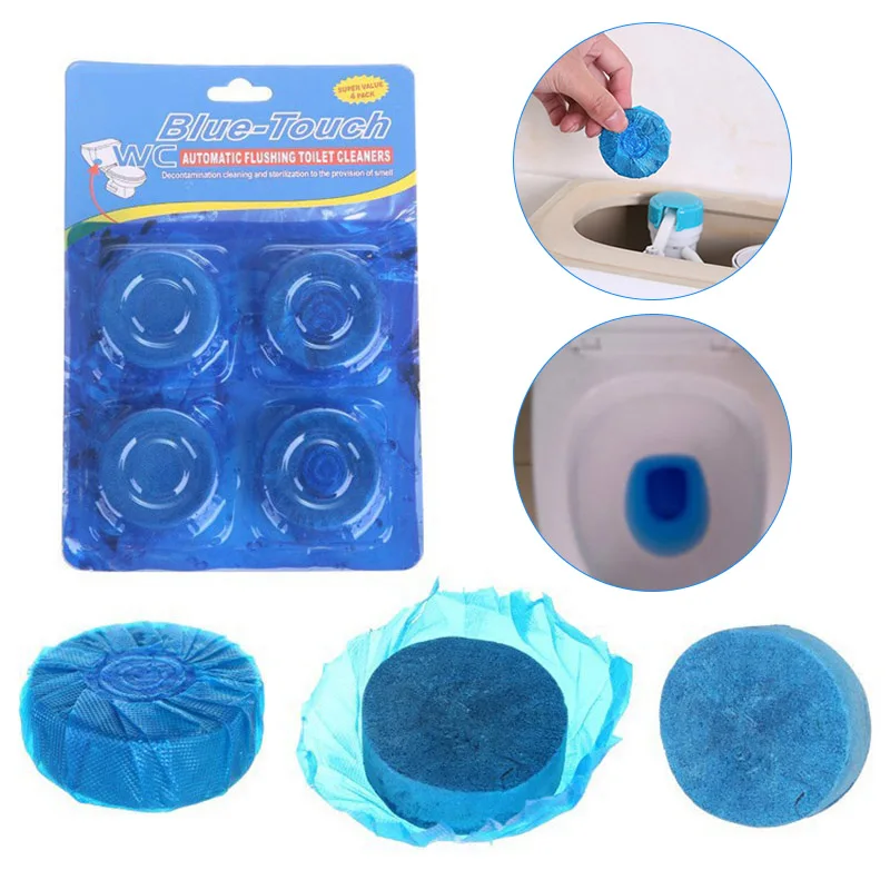2/4 PCS Toilet Cleaner Ball Powerful Automatic Flush Toilet Bowl