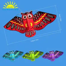 Красочный 43x20 дюймов мультфильм сова Летающий воздушный змей с кайт линия наружная игрушка для детей