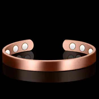 

Fashion Unique Women Gents Slim Magnetic Copper Bracelet 6 Magnets Therapy Rare Earth Health
