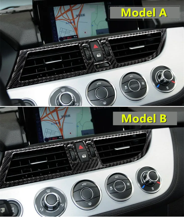 Carbon Fiber Interior Central Dashboard Air Conditioner Outlet Frame Decorative Sticker For BMW Z4 E89 2009-15 Car Accessories (12)