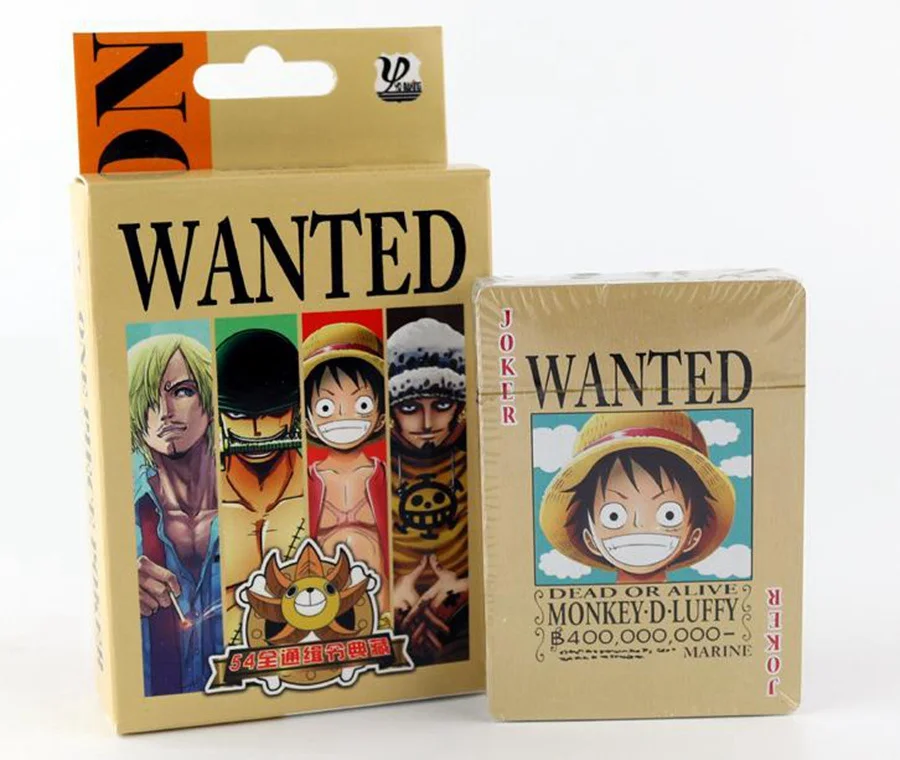 

54 Pcs/One piece Luffy Roronoa Zoro Chopper Poker Card One Piece Poster Figure set Collection Color Box Packing Kid Gift Toy