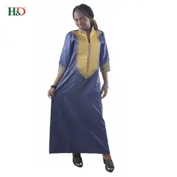 H & D большого размера в африканском стиле для женщин платья для вышивка Базен riche дизайн Африка стиль Костюмы наряд халат Africano vestido