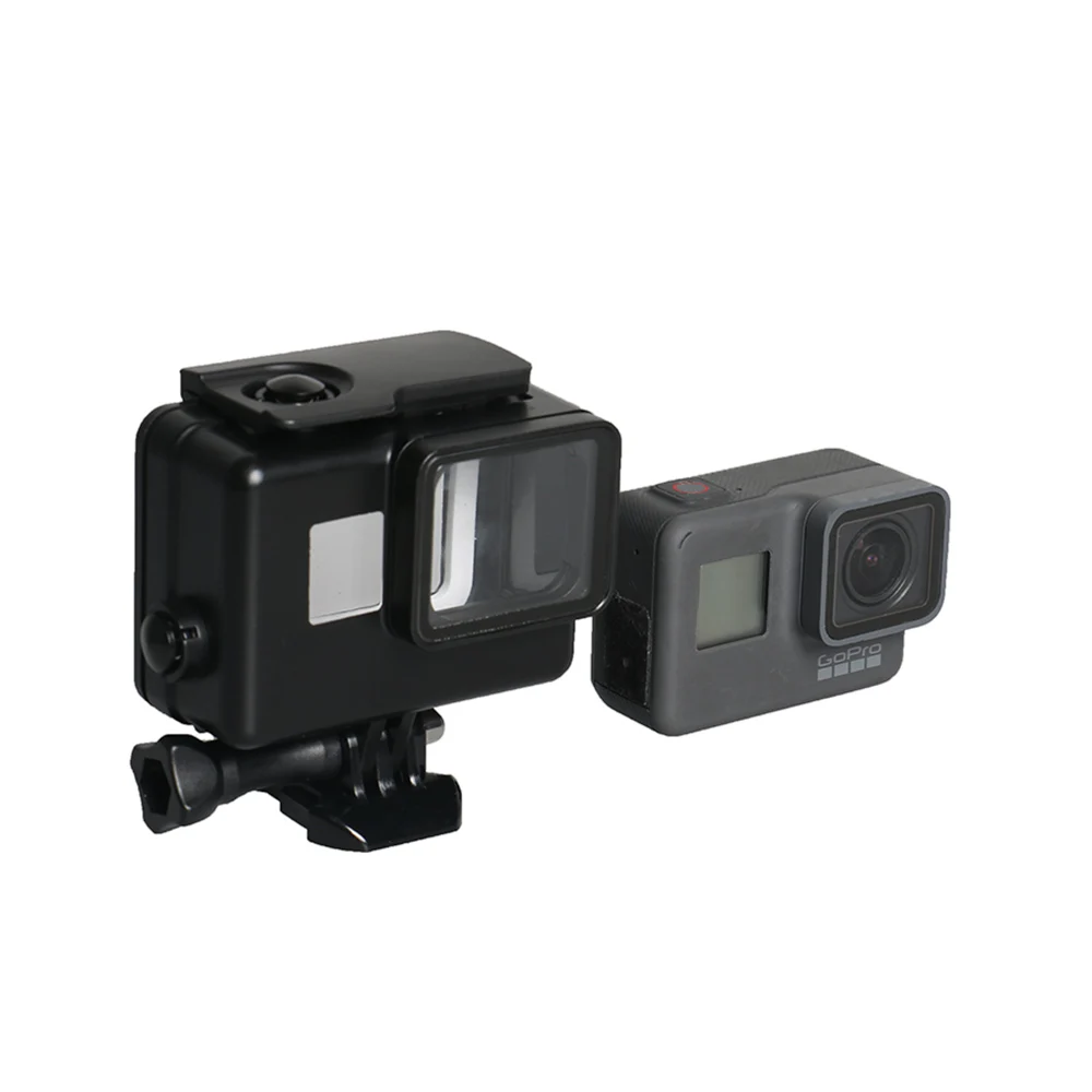 ORBMART 45 м водонепроницаемый черный чехол Корпус для Go Pro Gopro Hero 5 6 7 Спортивная камера с черным выпуском Подводный бокс