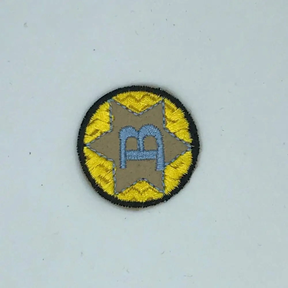 

Custom Embroidered Patch Round Saying Patch Made In China Biker Vest Patch
