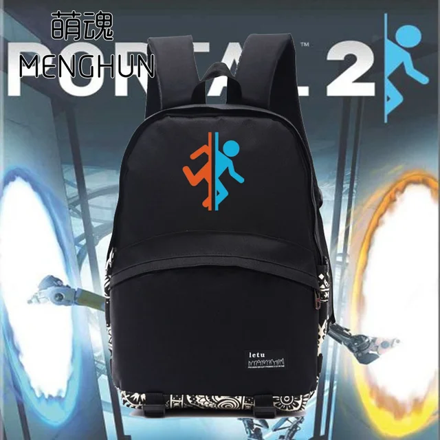 Pc game concept backpack PORTAL 2 backpacks gift for game fans game