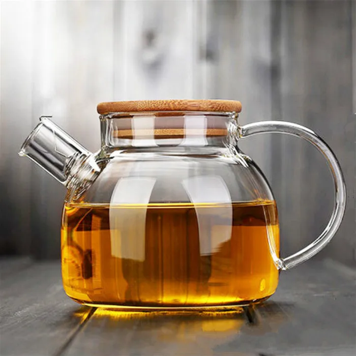 20pcsNew Arrive 1000ml Heat Resistan Glass Teapot simple kettle tea pot