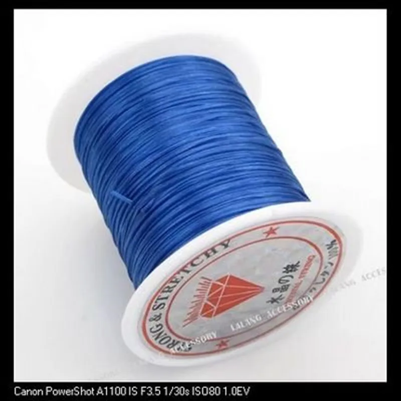 Hot Sale 10m/roll 6Pcs/lot Crystal Elastic Polyester Cords Thread Dyed