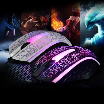 

Colorful crack version of the game mouse for PC laptop 2400 DPI USB wired optical gaming mouse e-sports professional gaming