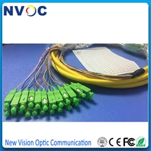 SM,24core,G652D,50cm from Cable to Connector,Length:4M,PVC Jacket,SC/APC-SC/APC Bundled Patch Cord/Fiber Distribution Pigtail