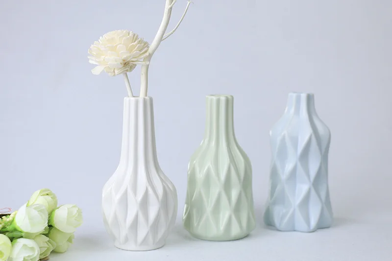 Керамическая ваза для цветов, ваза для дома, фурнитура с моделью, стиль декора комнаты, сухая пепельная ваза для цветов, офисное или домашнее украшение E