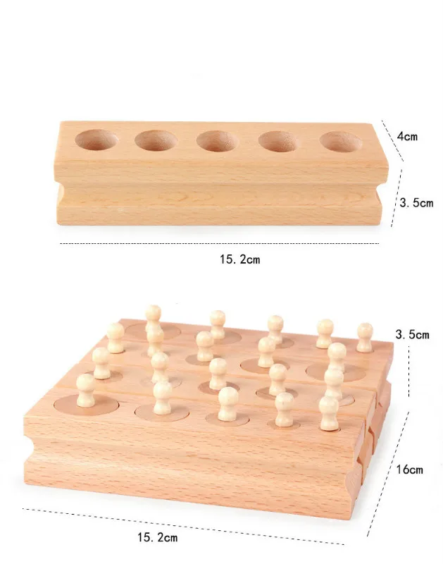 Монтессори Обучающие деревянные игрушки для детей цилиндрические розетки блоки игрушки детские развивающие практики и чувств 4 шт./1 комплект