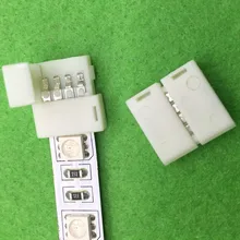 25 шт. 5050 RGB светодиодные ленты Разъем 4 Pin светодиодные разъемы без пайки 10 мм печатной платы провода подключения для 5050 RGB полосы