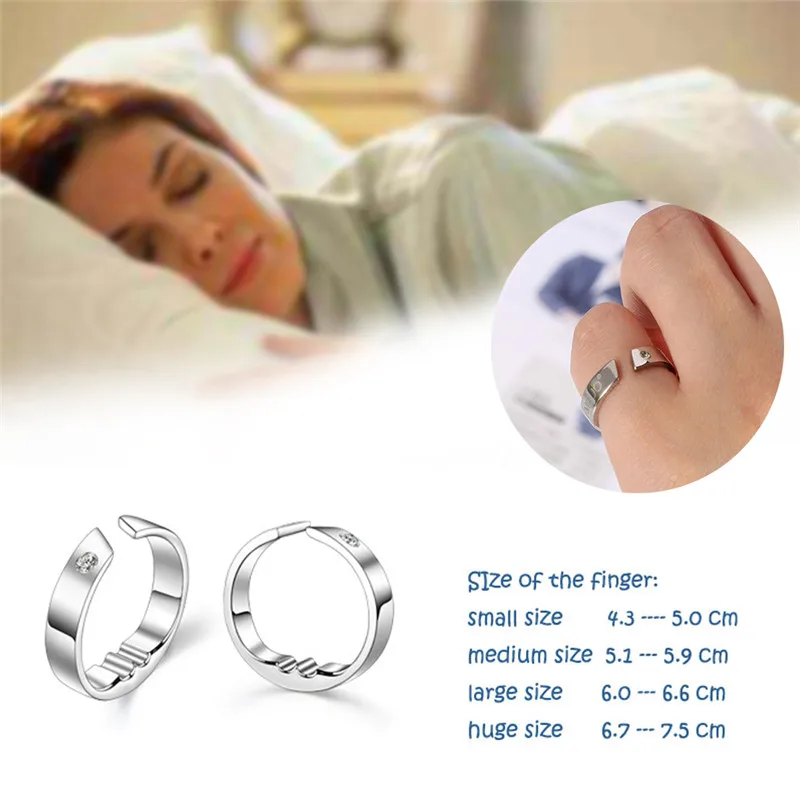 Анти храп кольцо магнитотерапия Акупрессура лечение против храпа устройство храпа стопор палец кольцо Спящая помощь#292517