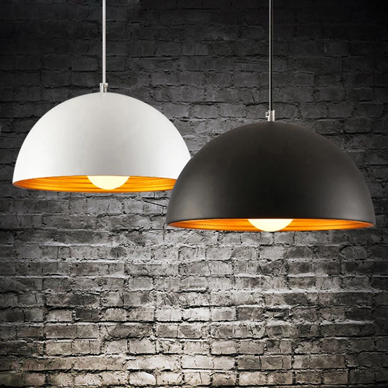  Nordic Black/White Pendant Light Aluminum Lampshade Lighting Suspension Luminaire E27 110V 220V for - 32759164068