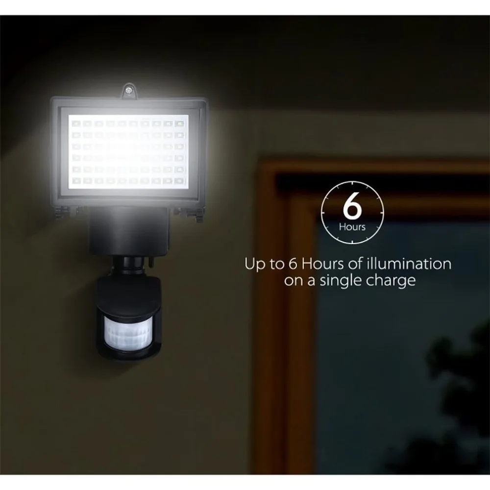 120LED Индукционная лампа для человеческого тела Солнечный инфракрасный