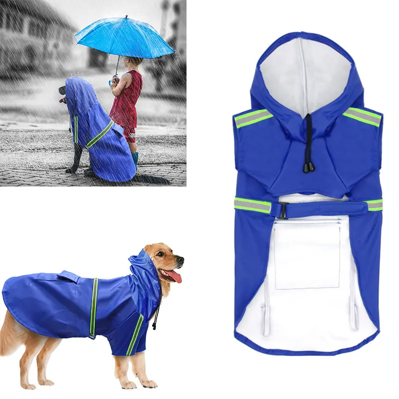 Дождевик для собак, водонепроницаемая куртка для собак, светоотражающий дождевик для собак, одежда для маленьких, средних и больших собак, S-5XL из лабрадора, 5 цветов