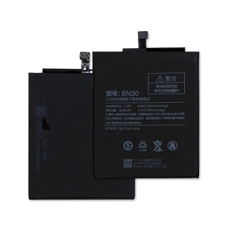 Аккумулятор 3030 мАч для Xiaomi Redmi 4A новейшая сменная батарея Li Ion BN30 смартфона Hongmi