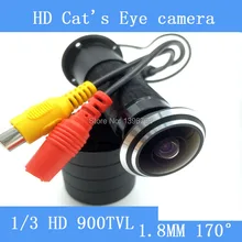 Hd 5MP 170 gran angular con cable Mini visión nocturna puerta del ojo agujero cámara de vídeo en Color CCTV 1/3 ” Sony cámara de vigilancia