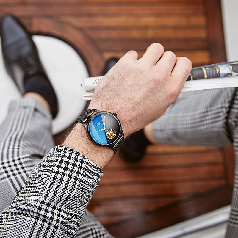 Bestdon механические часы для мужчин Автоматический Турбийон роскошные с автоматическим подзаводом фаза Луны Скелетон часы Лидирующий бренд водонепроницаемые часы Лидер продаж