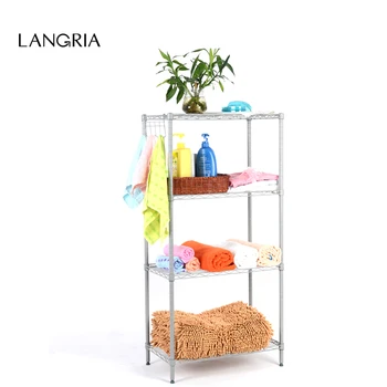 

LANGRIA 4-Tier Classic Wire Kitchen Storage Holders Racks Bathroom Shelves Metal Kitchen Shelves Storage Rack Organizer All New