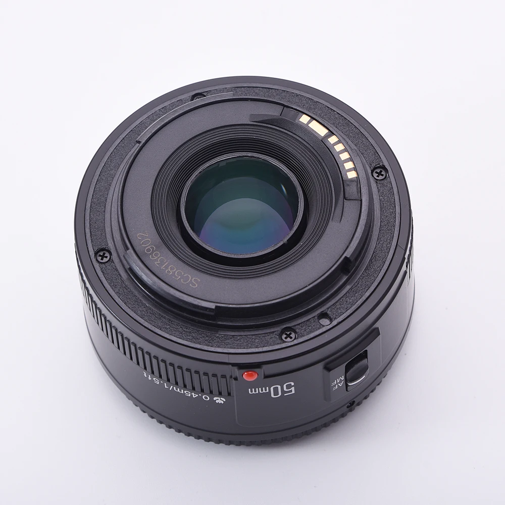 Объектив Yongnuo YN50mm F1.8 AF/MF с электронным адаптером автофокуса для камеры Canon M M2 M3 M5 m6 с большой апертурой