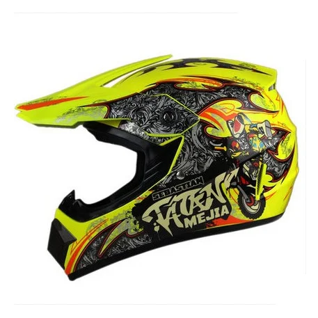 Беговые Мотоцикл взрослых Мотокросс внедорожный шлем ATV для езды на велосипеде по бездорожью и склонам MTB DH гоночный шлем кросс шлем capacetes - Цвет: yellow 4