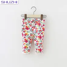 Infantil Meninas Do Bebê da Mola calças de Brim Denim Calças Calças Skinny Menina moda Newborn Flor Newborn Bebe Macio Estiramento calças 12-24 M