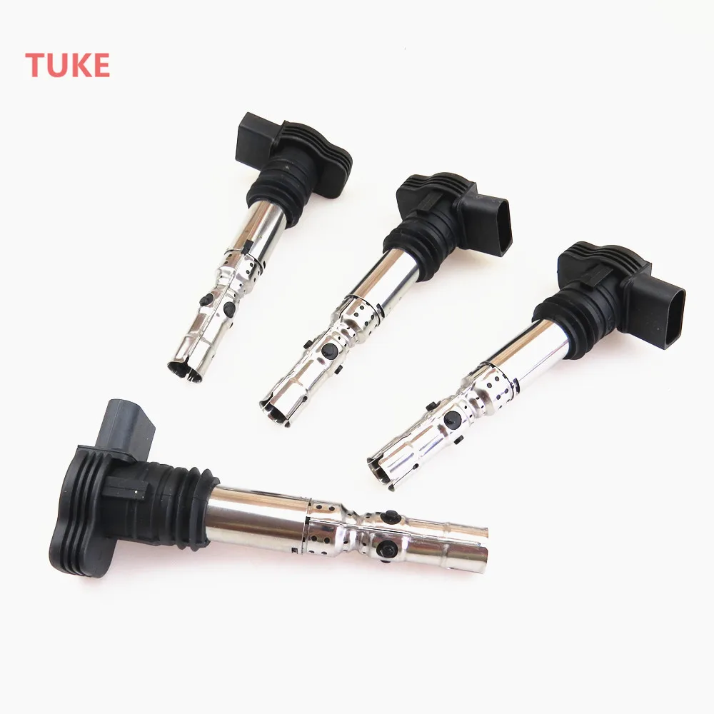 RWSYPL Qty4 Car Engine High voltage Ignition Coil For Bora Golf MK4 1