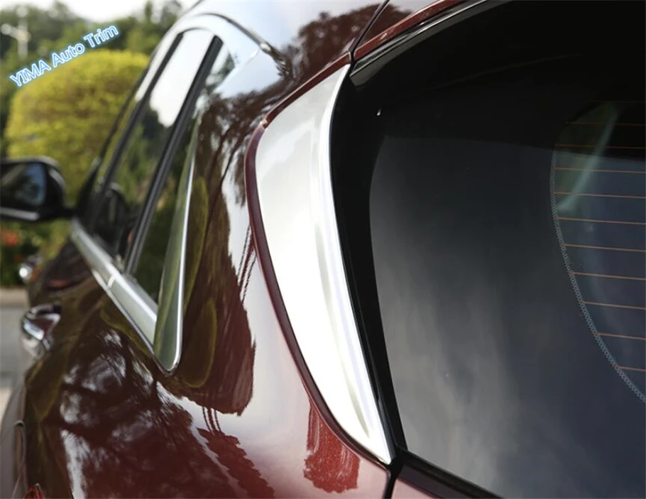 

Lapetus Car Styling Rear Window Spoiler Cover Side Triangle Trim Pillar Posts Molding Garnish Bezel For Infiniti QX50 2018 2019